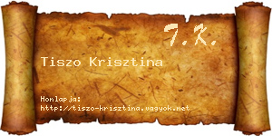 Tiszo Krisztina névjegykártya